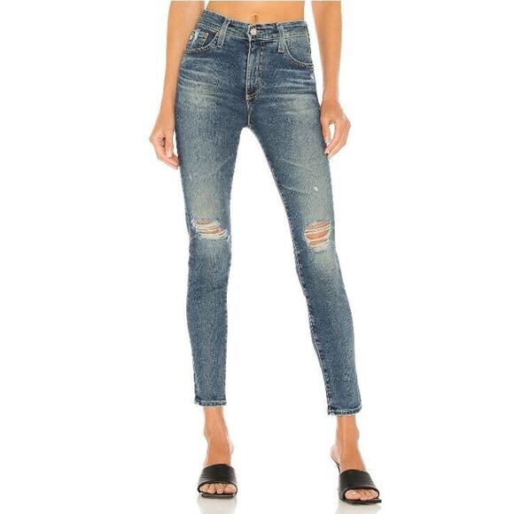 ADRIANO GOLDSCHMIED NEW $225 Farrah Skinny Ankle Jean 15 Year Mural Size 29 - Picture 1 of 4